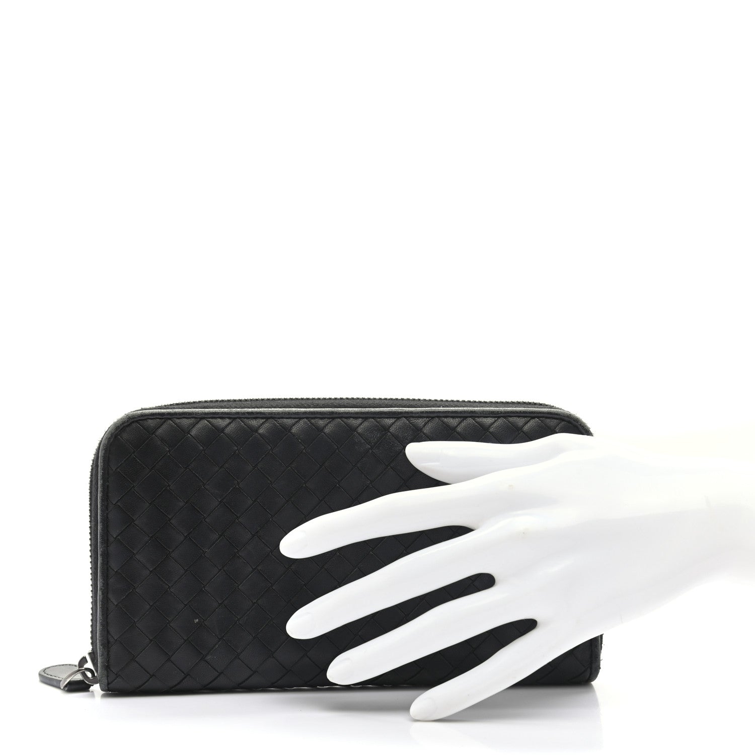Bottega Veneta Nappa Intrecciato Zip Around Wallet Black 2 of 9