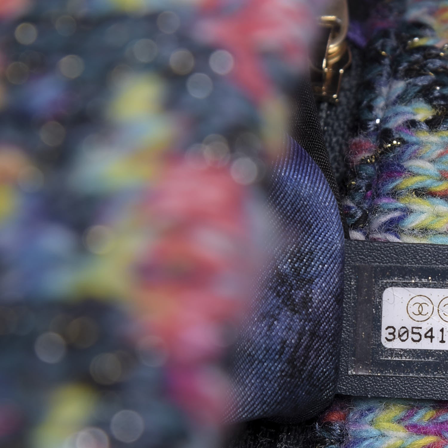 Chanel Tweed Quilted Medium Chanel 19 Flap Dark Multicolor 9 of 10