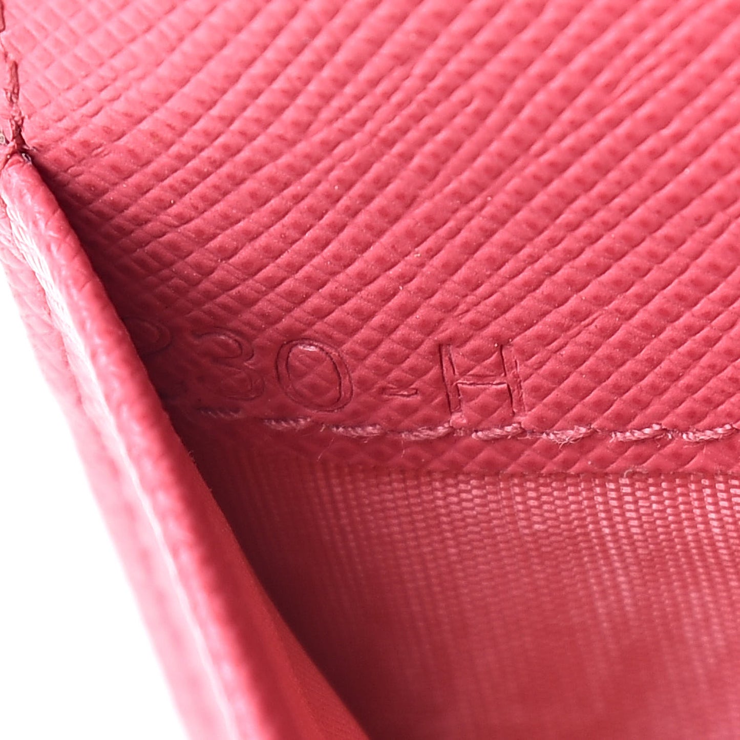 Saffiano Metal Zip Card Holder Peonia