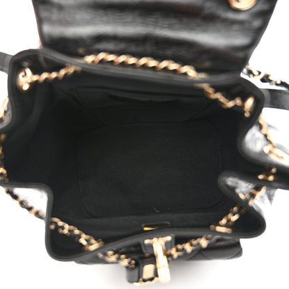 Chanel Lambskin Quilted Small Duma Drawstring Backpack Black 5 of 10