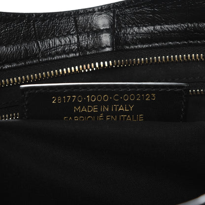 Balenciaga Calfskin Crocodile Embossed Giant 12 Gold Hardware City Black 8 of 8