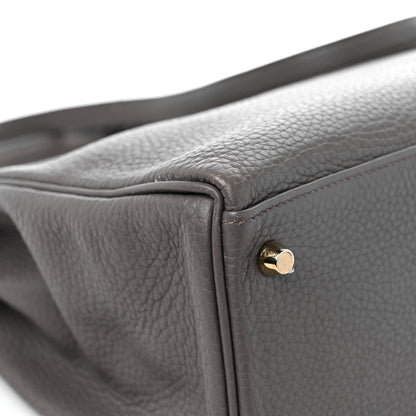 Hermes Taurillon Clemence Kelly Retourne 35 Etain 10 of 12