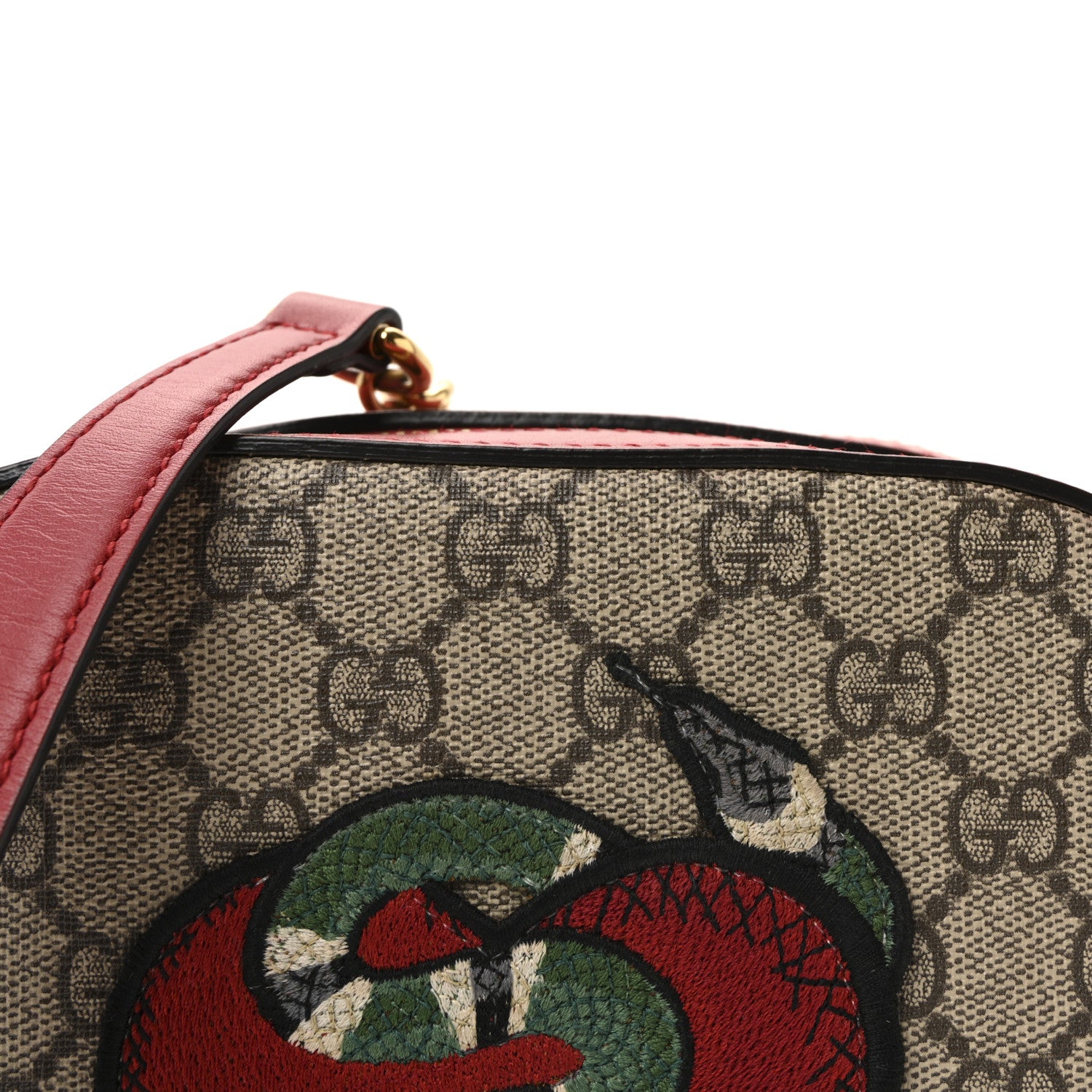Gucci GG Supreme Monogram Kingsnake Heart Embroidered Mini Chain