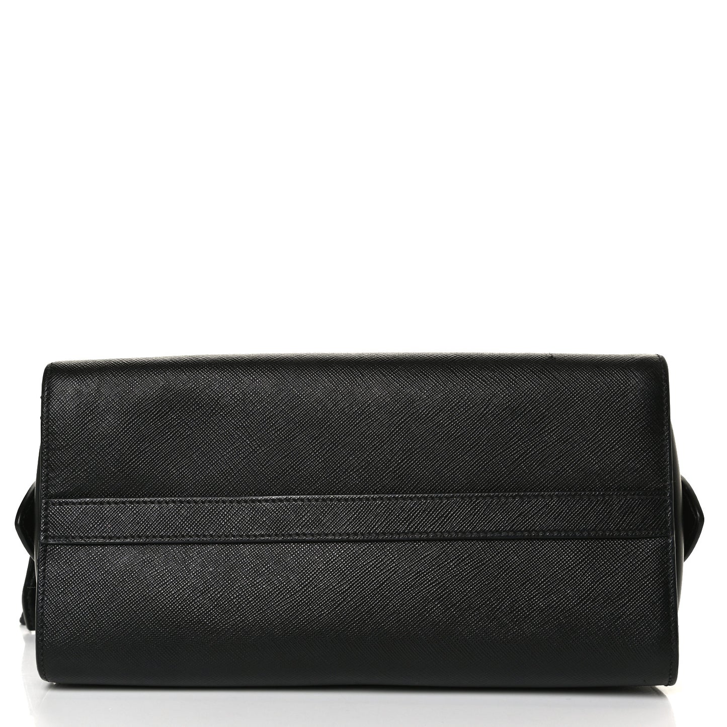 Saffiano Soft Calfskin Double Handle Satchel Black