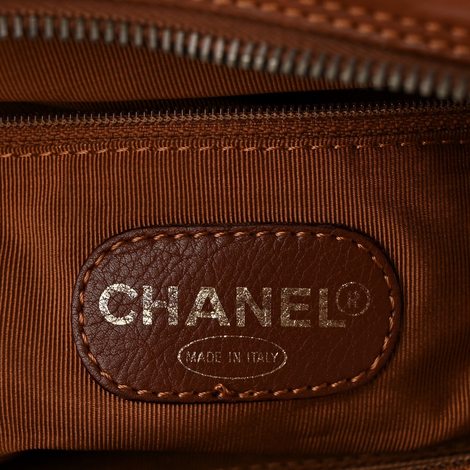 Chanel Lambskin CC Stitched Backpack Tan 6 of 10