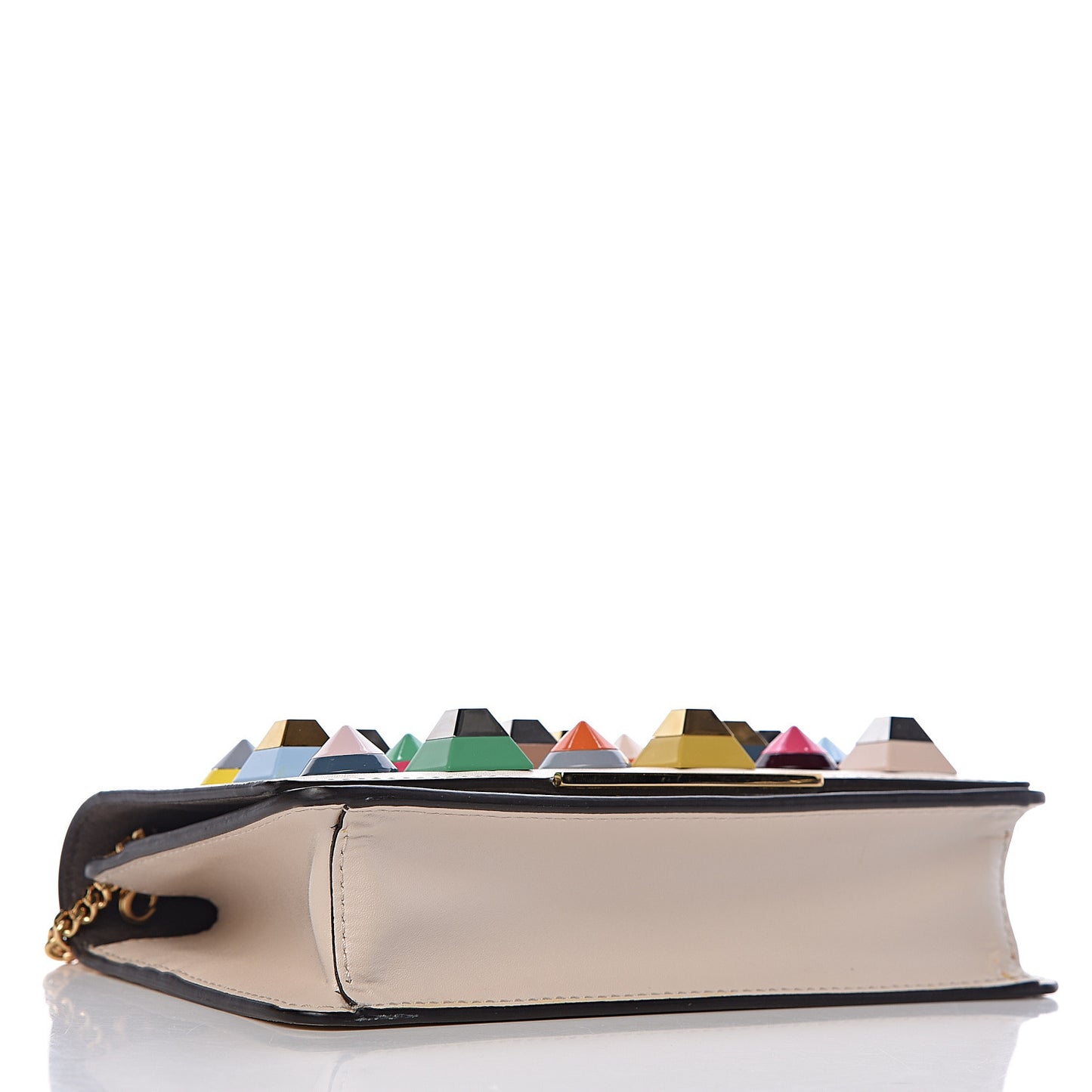 Vitello Liberty Studded Tube Wallet On Chain Camelia Multicolor