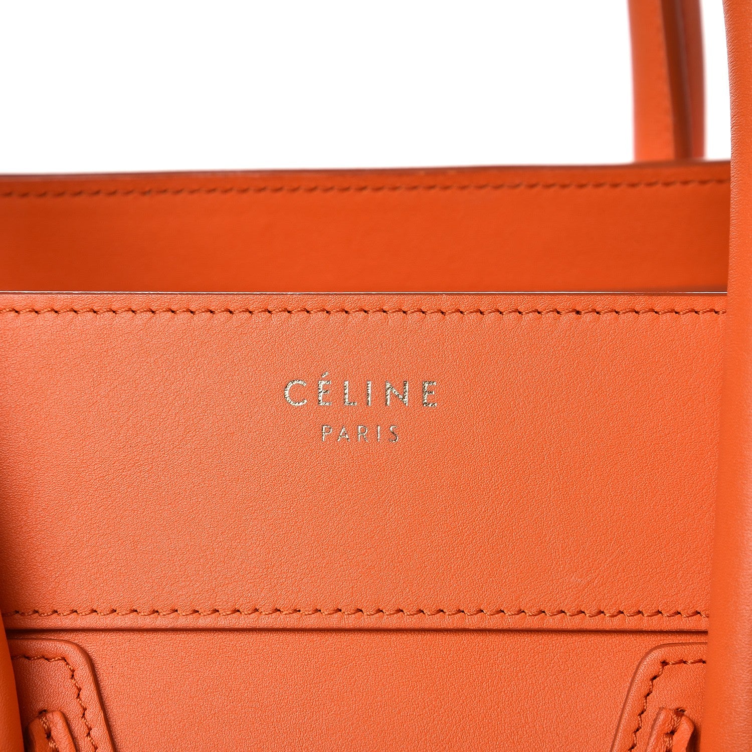 Celine Palmelato Mini Luggage Bright Orange 6 of 8