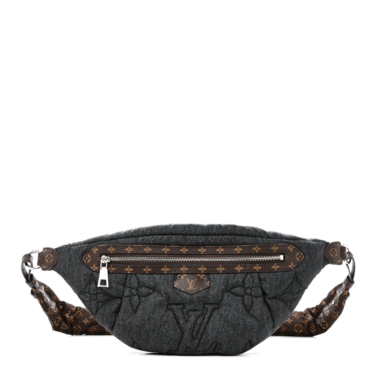 Econyl Monogram LV Ski High Rise Bumbag Black Jeans