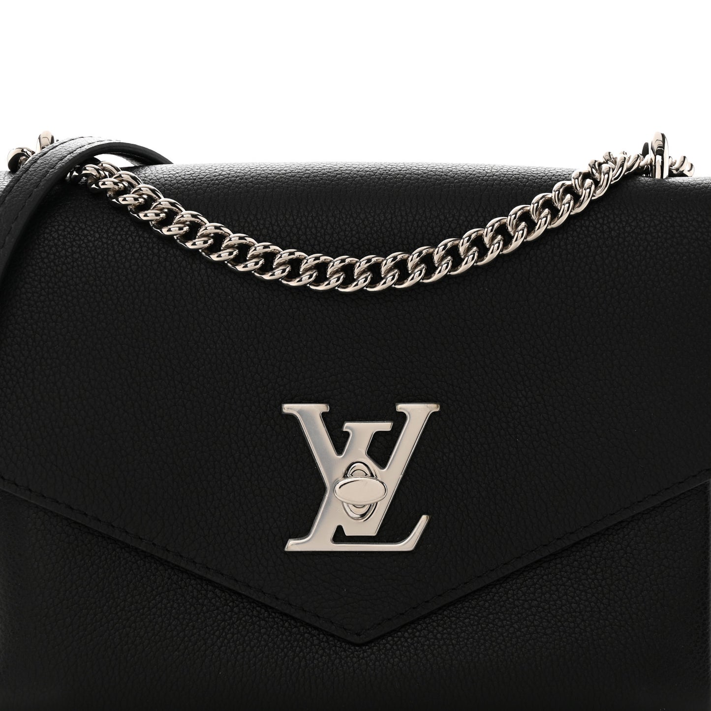 Soft Calfskin Mylockme Chain Bag BB Black