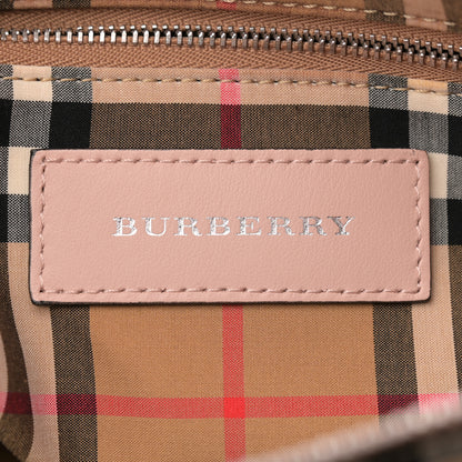 Burberry Calfskin Perforated Medium Banner Tote Pale Fawn Pink 6 of 13