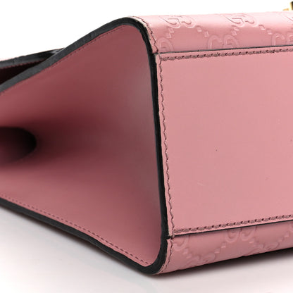 Gucci Guccissima Signature Medium Padlock Shoulder Bag Rose Baby Candy 9 of 12