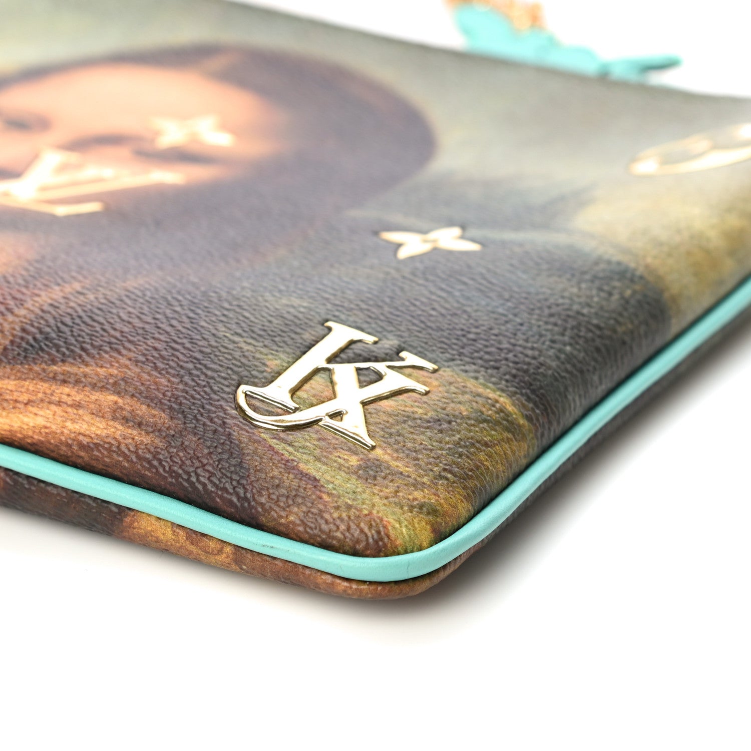 Louis Vuitton Masters Da Vinci Pochette Clutch Vert D’eau 11 of 15