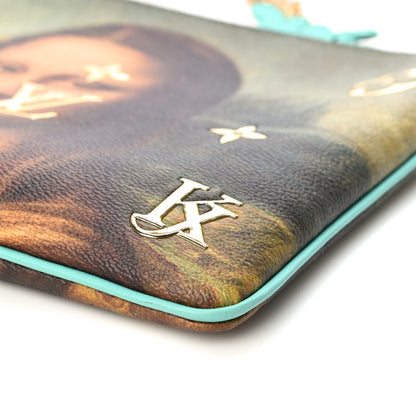 Louis Vuitton Masters Da Vinci Pochette Clutch Vert D’eau 11 of 15
