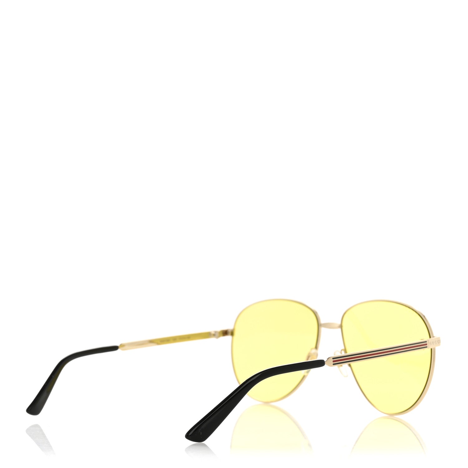 Gucci Aviator Sunglasses GG0138S Yellow 4 of 8