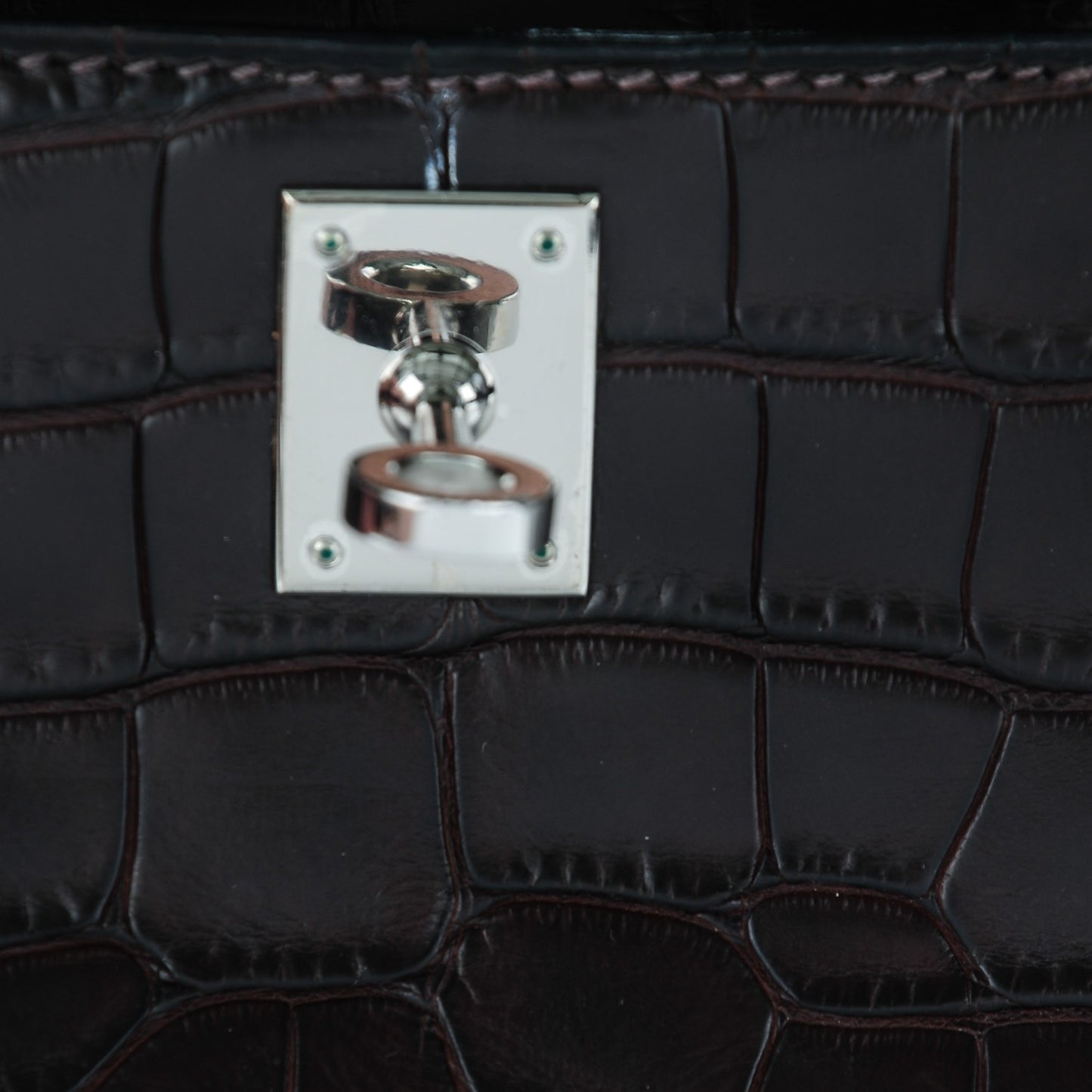Matte Niloticus Crocodile Kelly Pochette Havane