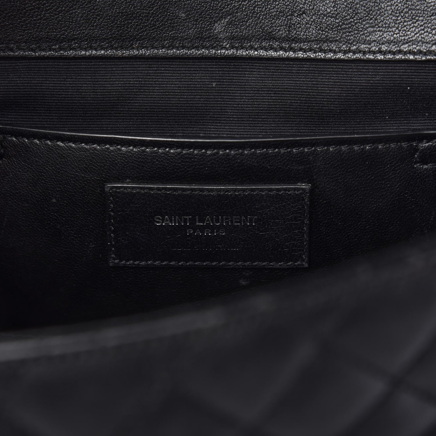 Saint Laurent Sheepskin Tri-Quilt Monogram Medium College Bag Black 8 of 10
