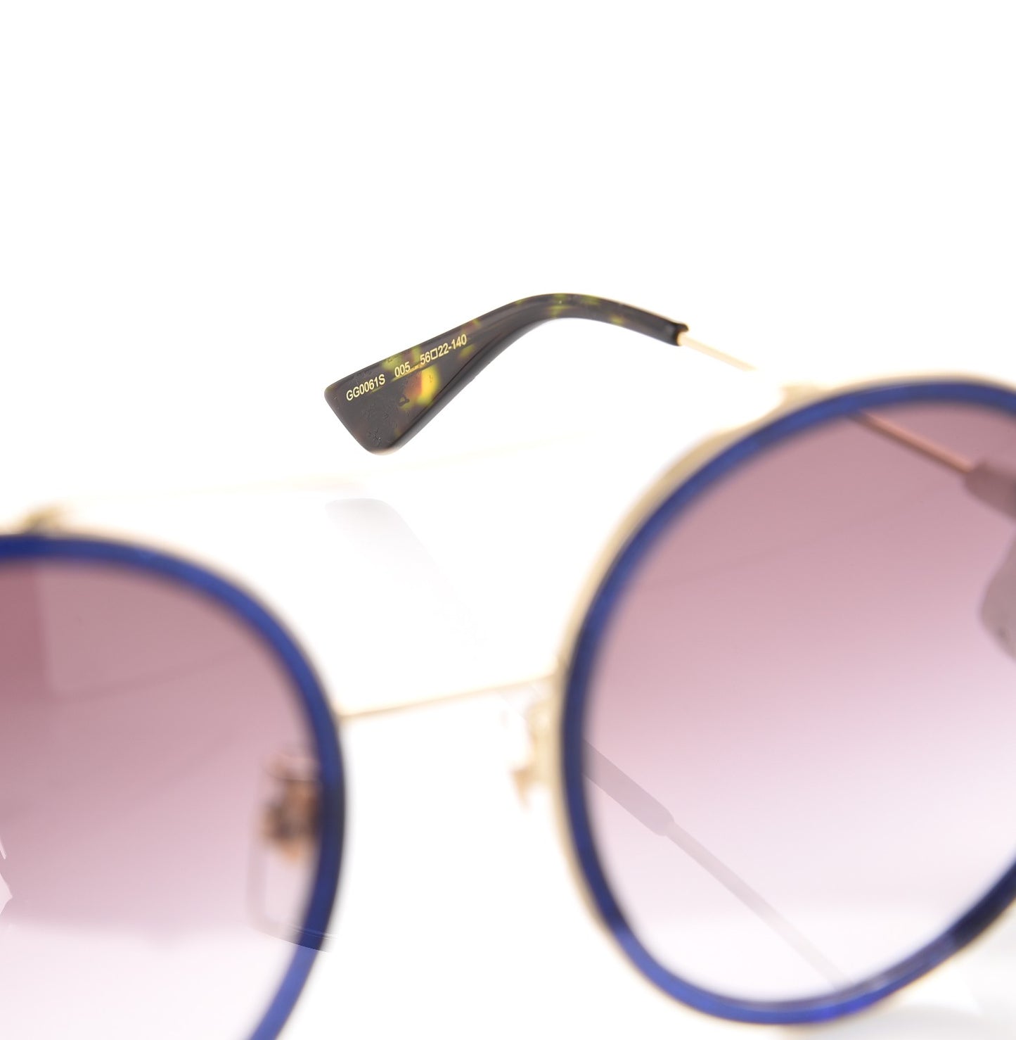 Round Aviator Glitter Sunglasses GG0061S Blue