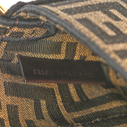 Fendi Fabric Jacquard FF 1974 Mini Baguette Tobacco Moro Black 7 of 10