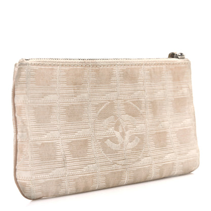 Chanel Nylon Travel Ligne Zip Wristlet Beige 3 of 9