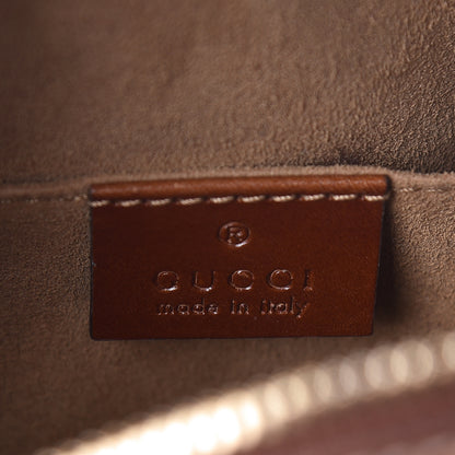 Gucci GG Supreme Monogram Cuoio Toscano Mini Chain Shoulder Bag Beige Ebony Cuir 6 of 10