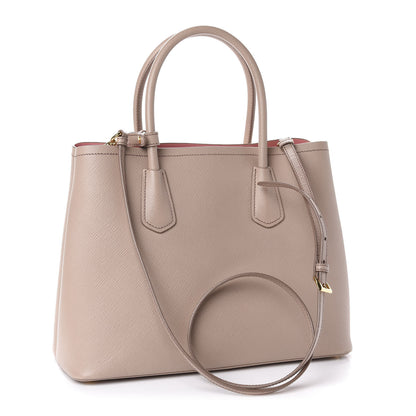 Prada Saffiano Cuir Small Double Bag Cammeo Rosa 4 of 13