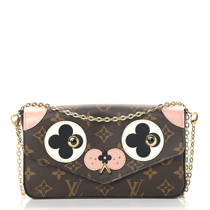 Louis Vuitton Monogram Valentine Dog Pochette Felicie Chain Wallet 1 of 16