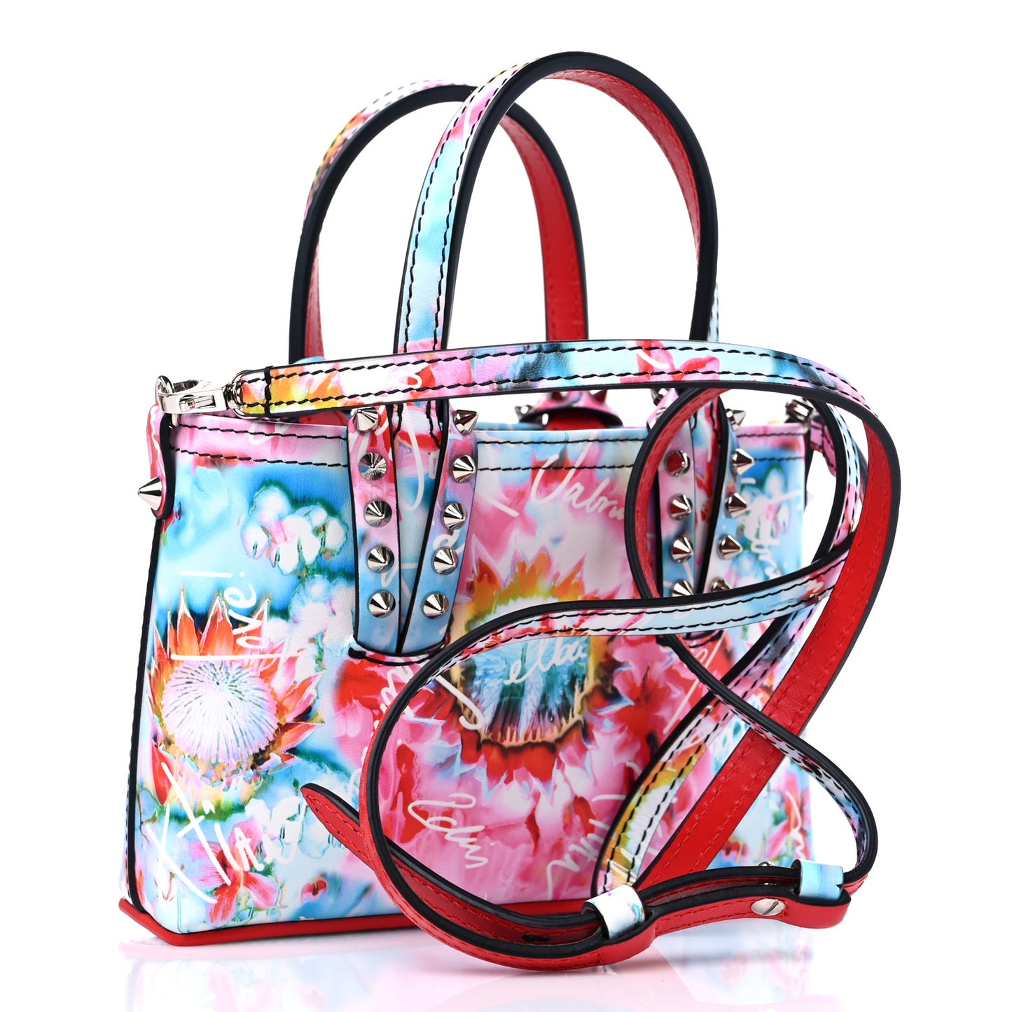 Calfskin Celebration Print Nano Cabata Tote Multicolor