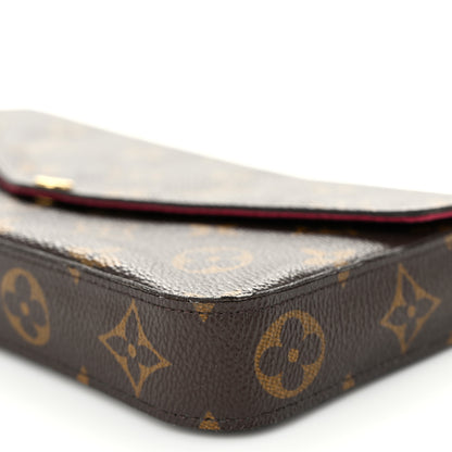 Louis Vuitton Monogram Pochette Felicie Chain Wallet Fuchsia 10 of 11