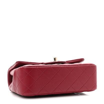Chanel Lambskin Quilted Mini Rectangular Flap Burgundy 4 of 10