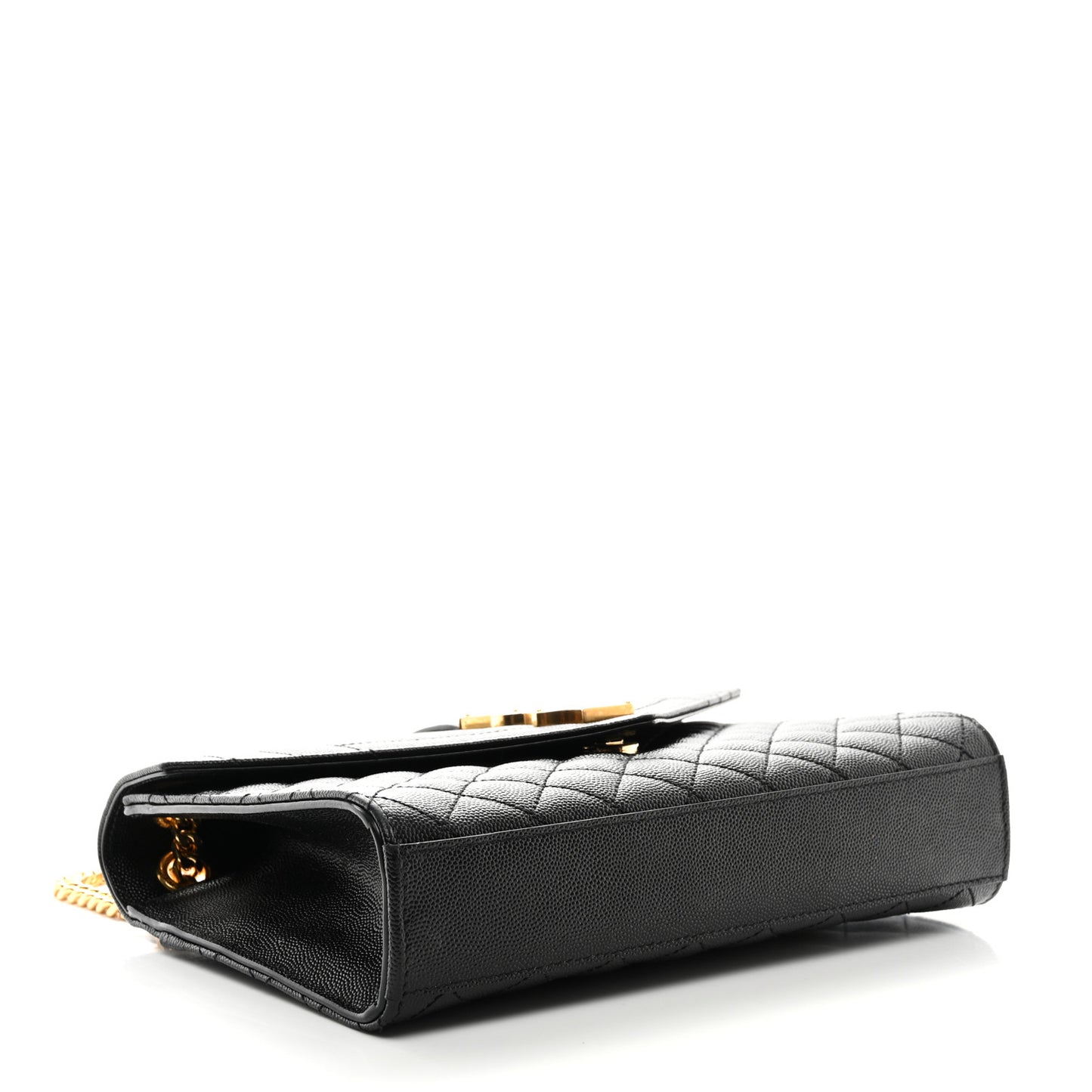 Grain De Poudre Textured Mixed Matelasse Triquilt Medium Monogram Satchel Black