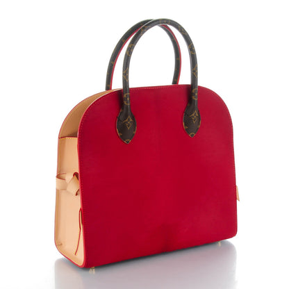 Louis Vuitton Monogram Calf Hair Spikes Iconoclasts Christian Louboutin Tote Red 3 of 7