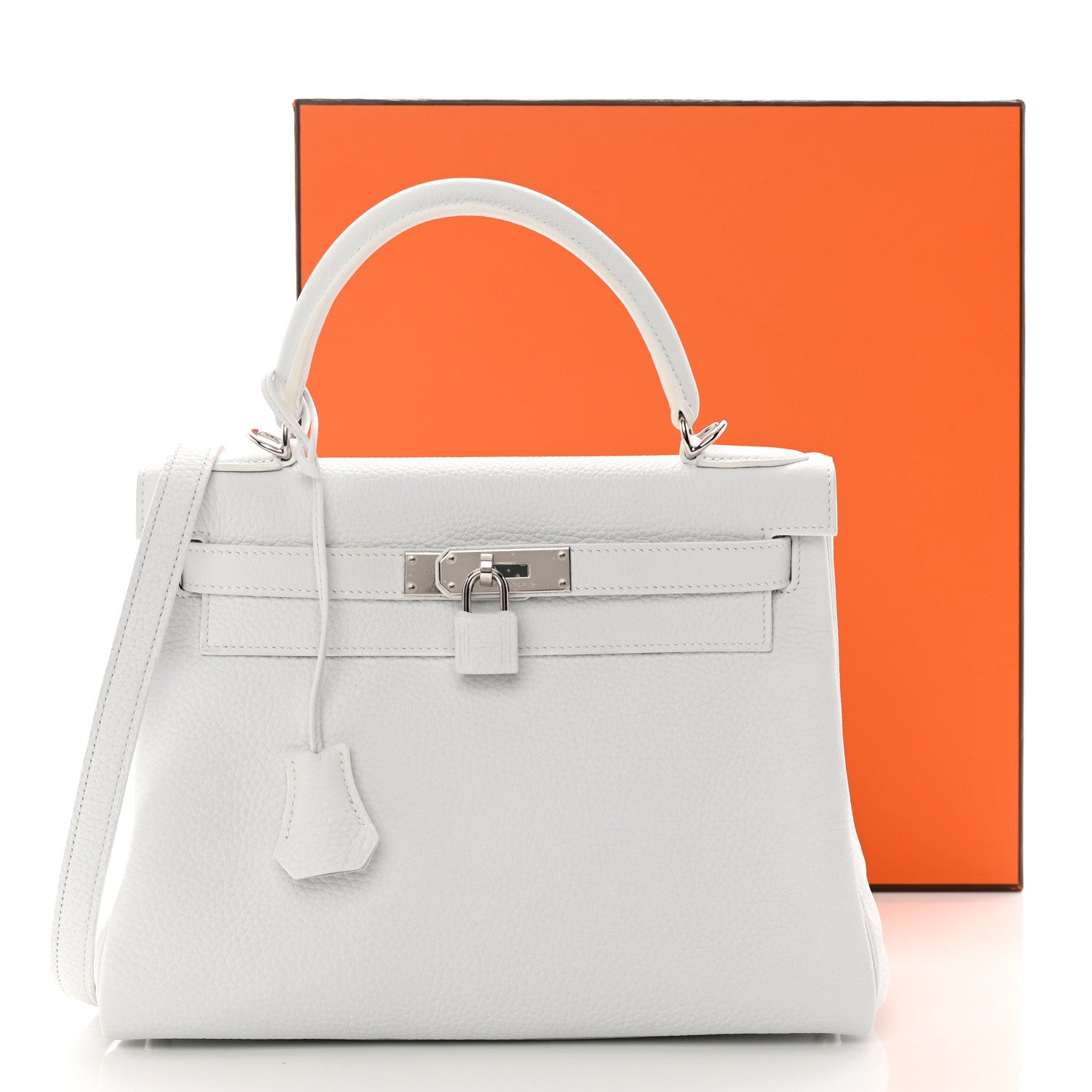 Hermes Togo Kelly Retourne 28 White 14 of 14