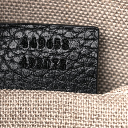 Gucci Pebbled Calfskin Large Bamboo Clutch Black 7 of 8