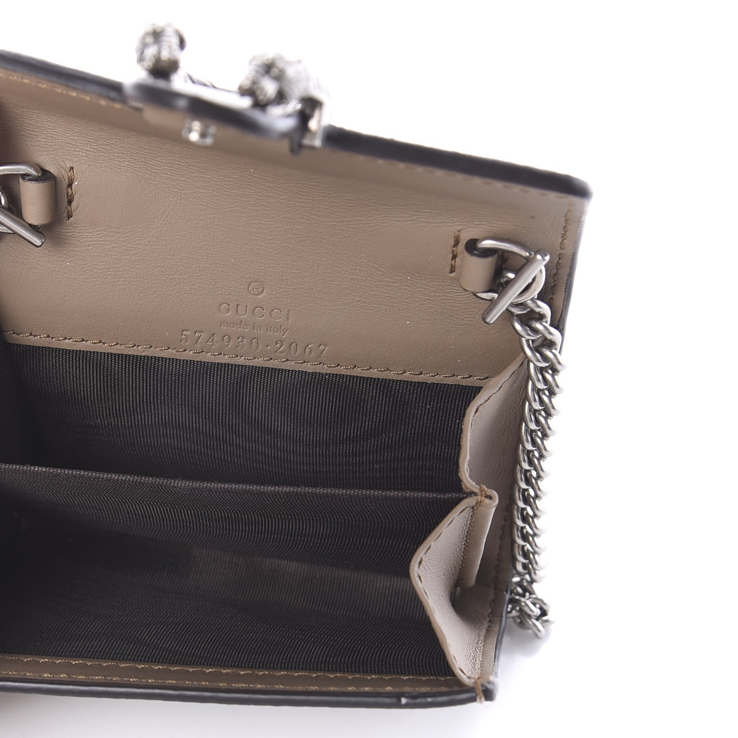 Gucci GG Supreme Monogram Dionysus Coin Purse Taupe 4 of 5