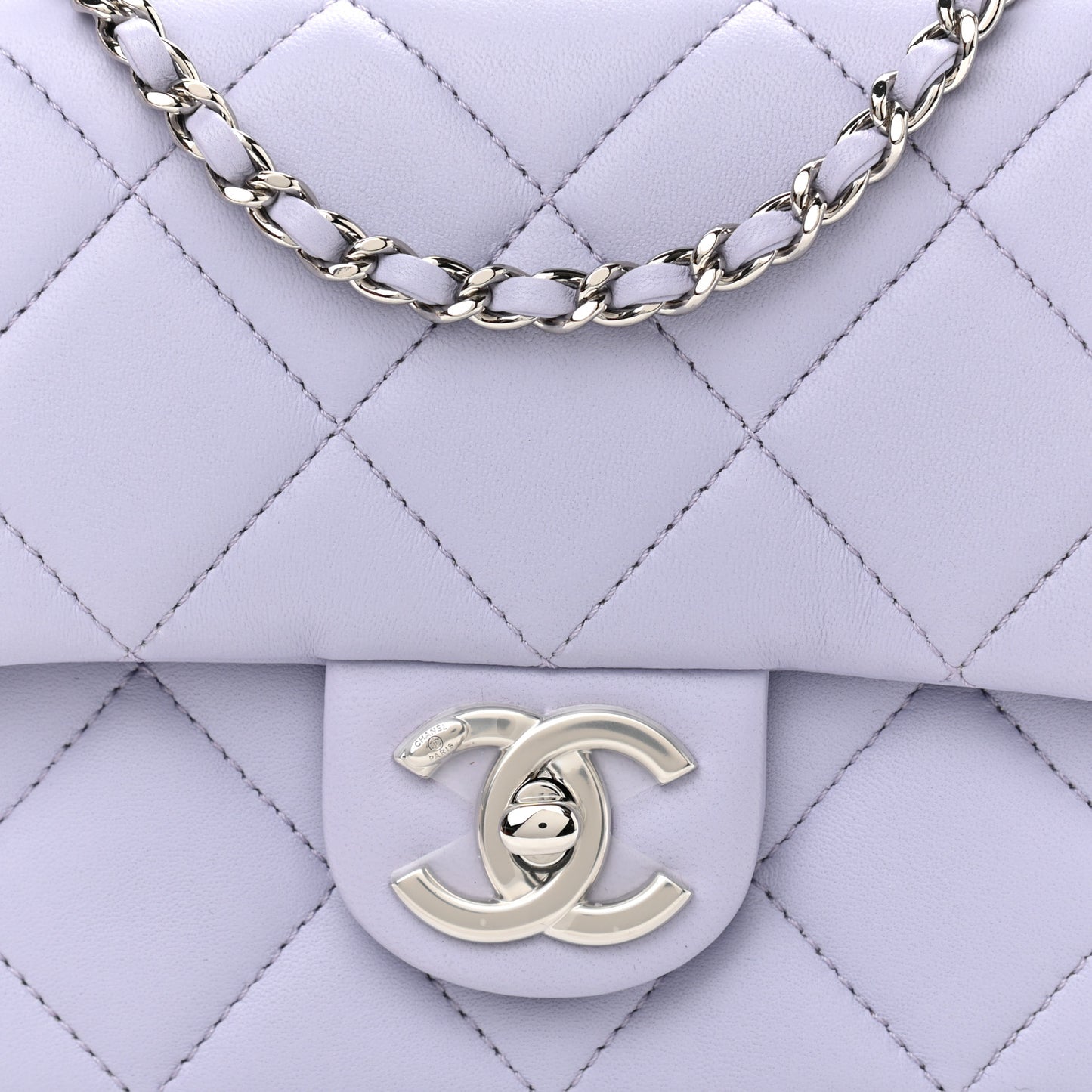 Lambskin Quilted Mini My Perfect Flap Light Purple