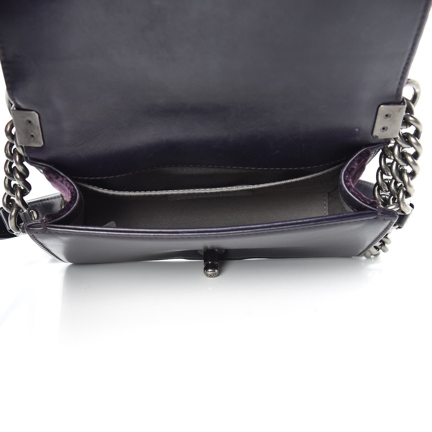 Chanel Velvet Quilted Small Boy Flap Purple 5 of 13