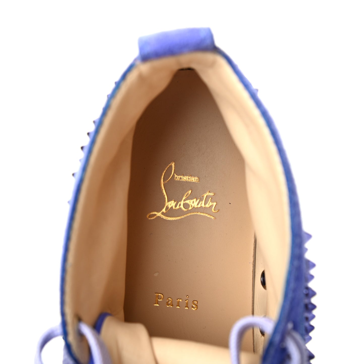 Suede Mens Louis Spikes Flat Sneakers 41 Purple