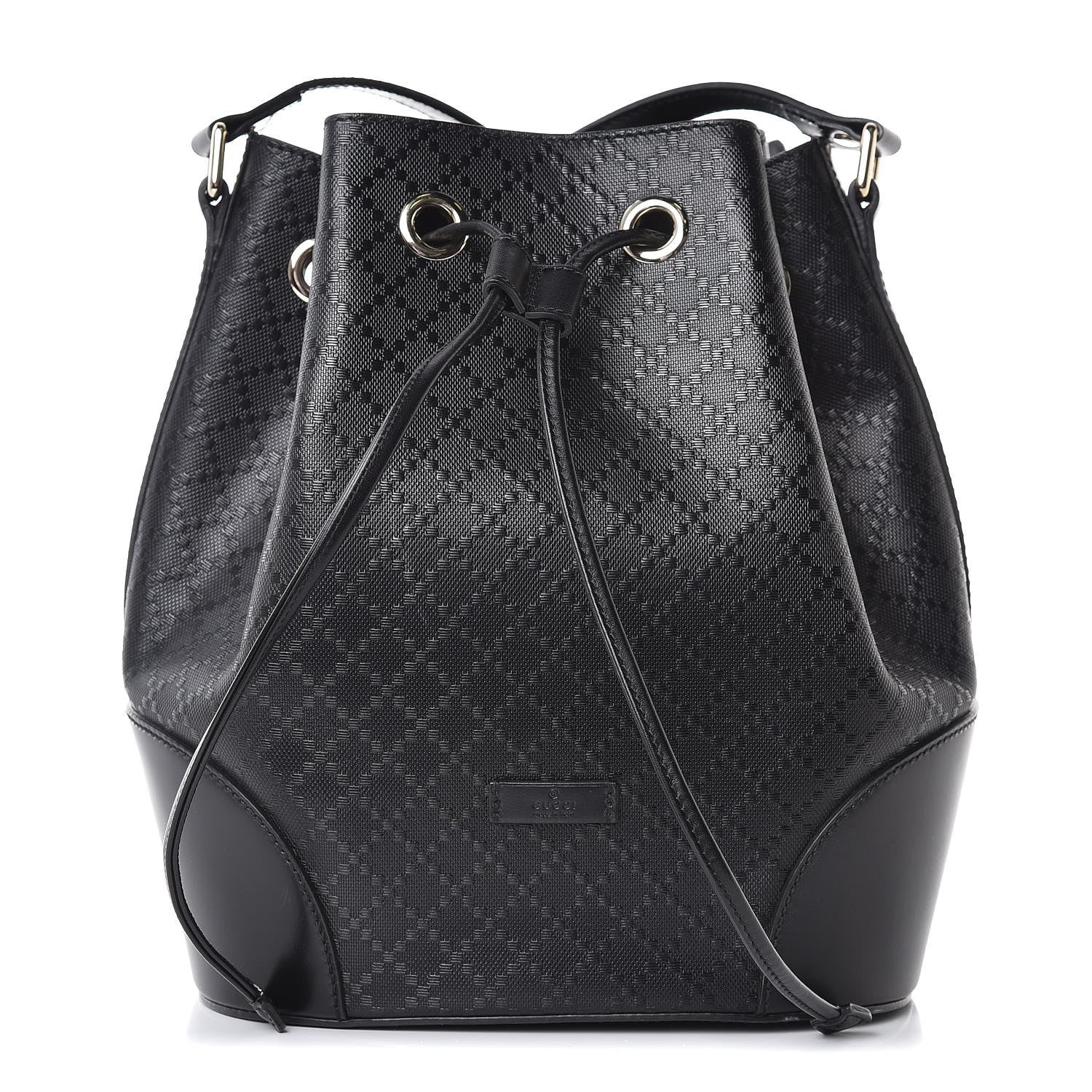 Gucci Bright Diamante Medium Bucket Bag Black 1 of 8