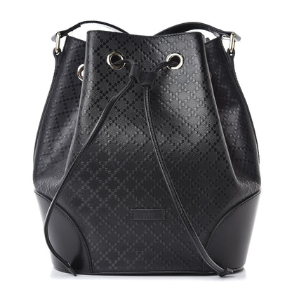 Gucci Bright Diamante Medium Bucket Bag Black 1 of 8
