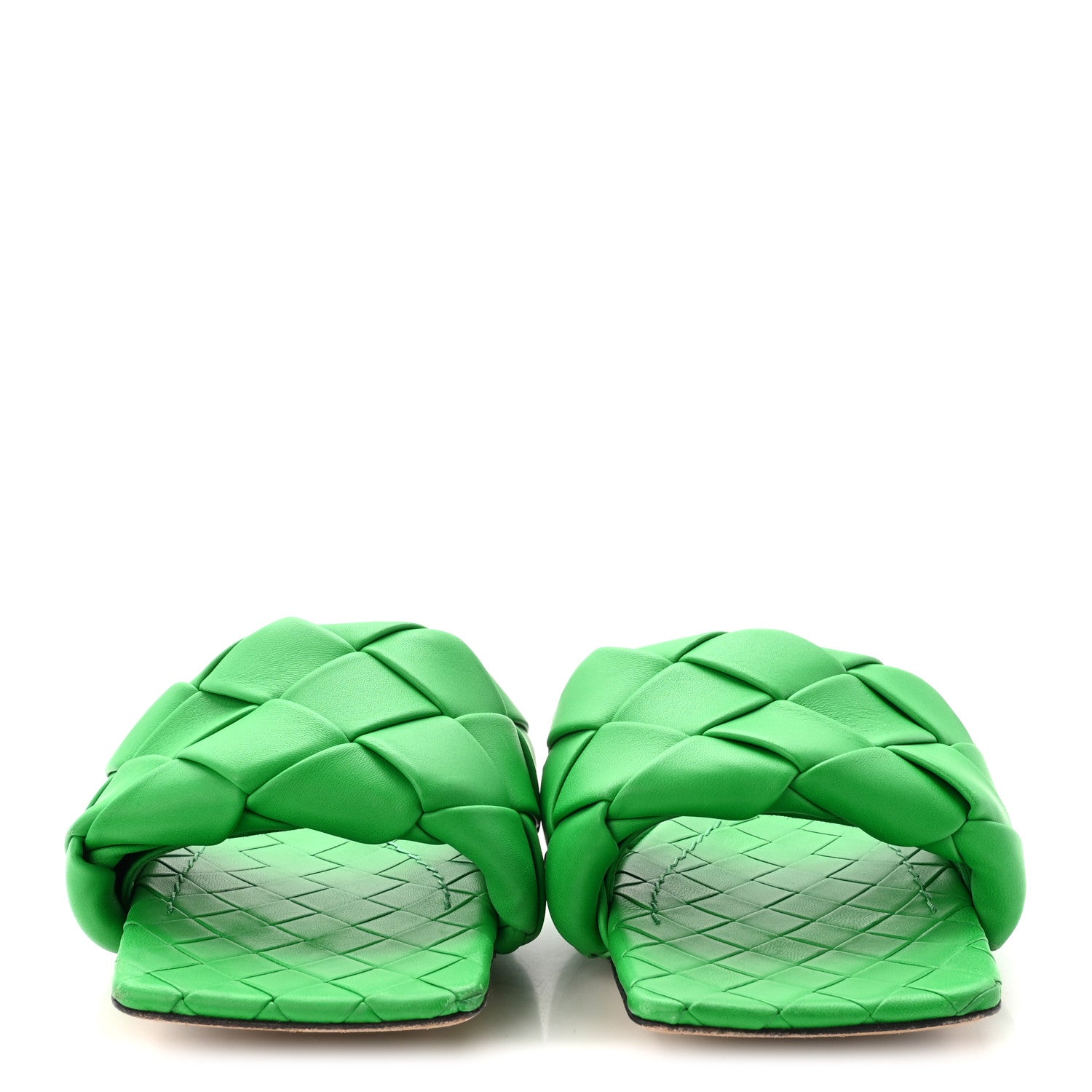 Bottega Veneta Nappa Maxi Intrecciato Lido Flat Sandals 40.5 Grass 3 of 8