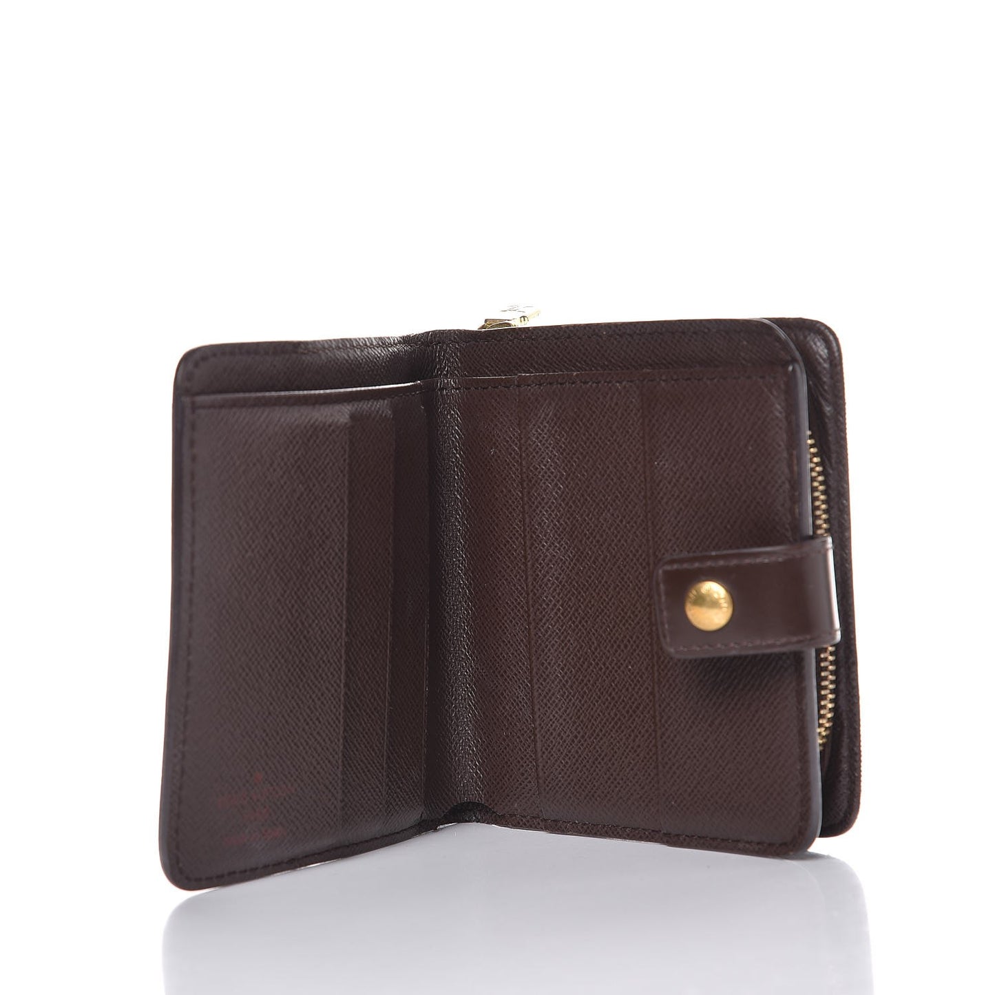 Damier Ebene Zippe Zipped Compact Wallet