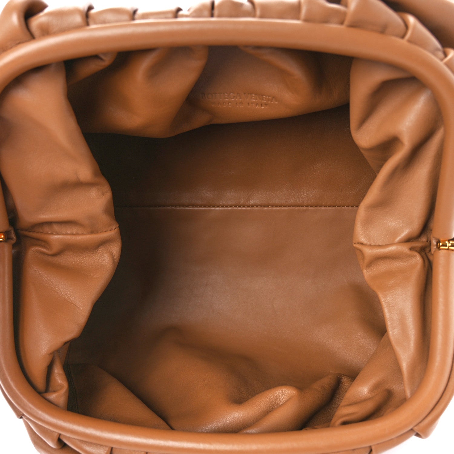 Bottega Veneta Smooth Butter Calf The Pouch Oversized Clutch Teak 5 of 11