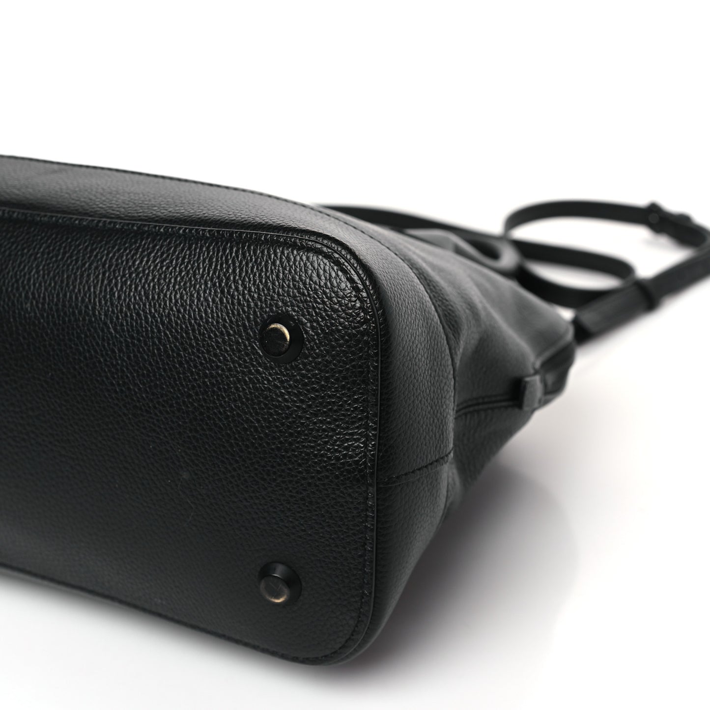 Supple Calfskin Ville Top Handle Bag Black