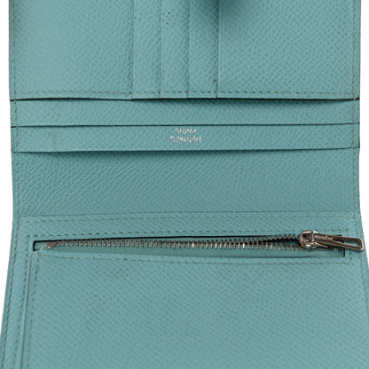Hermes Epsom Bearn Compact Wallet Bleu Atoll 5 of 10