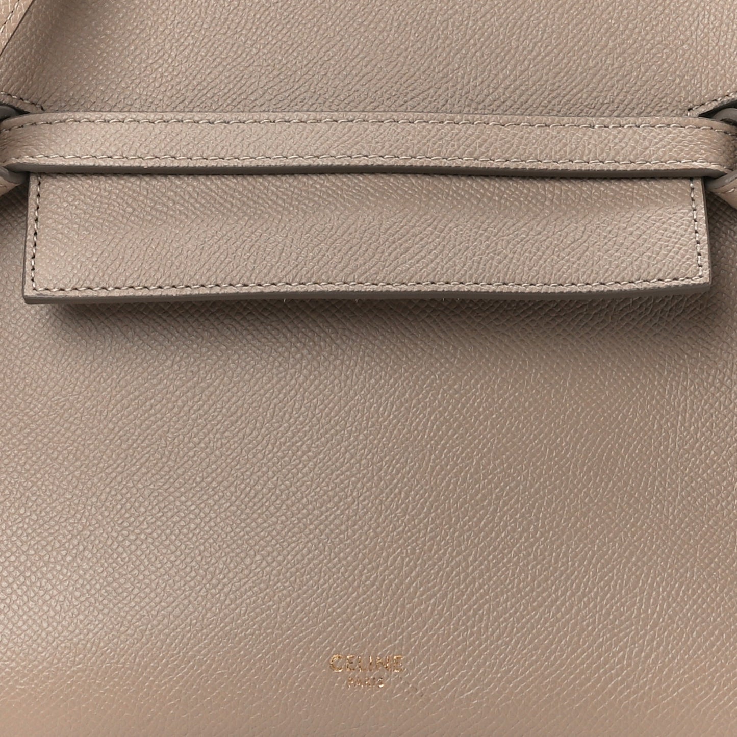 Grained Calfskin Micro Belt Bag Light Taupe