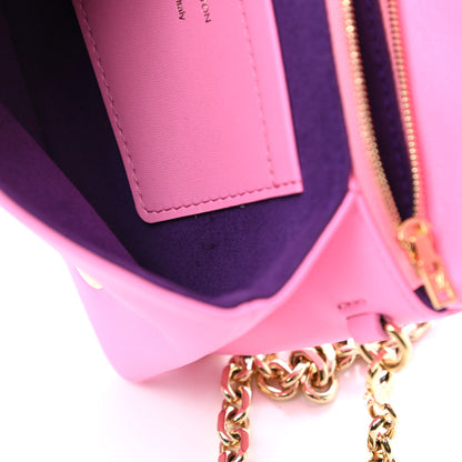 Louis Vuitton Lambskin Embossed Monogram Vuittamins Pochette Coussin Rose Violet 6 of 6