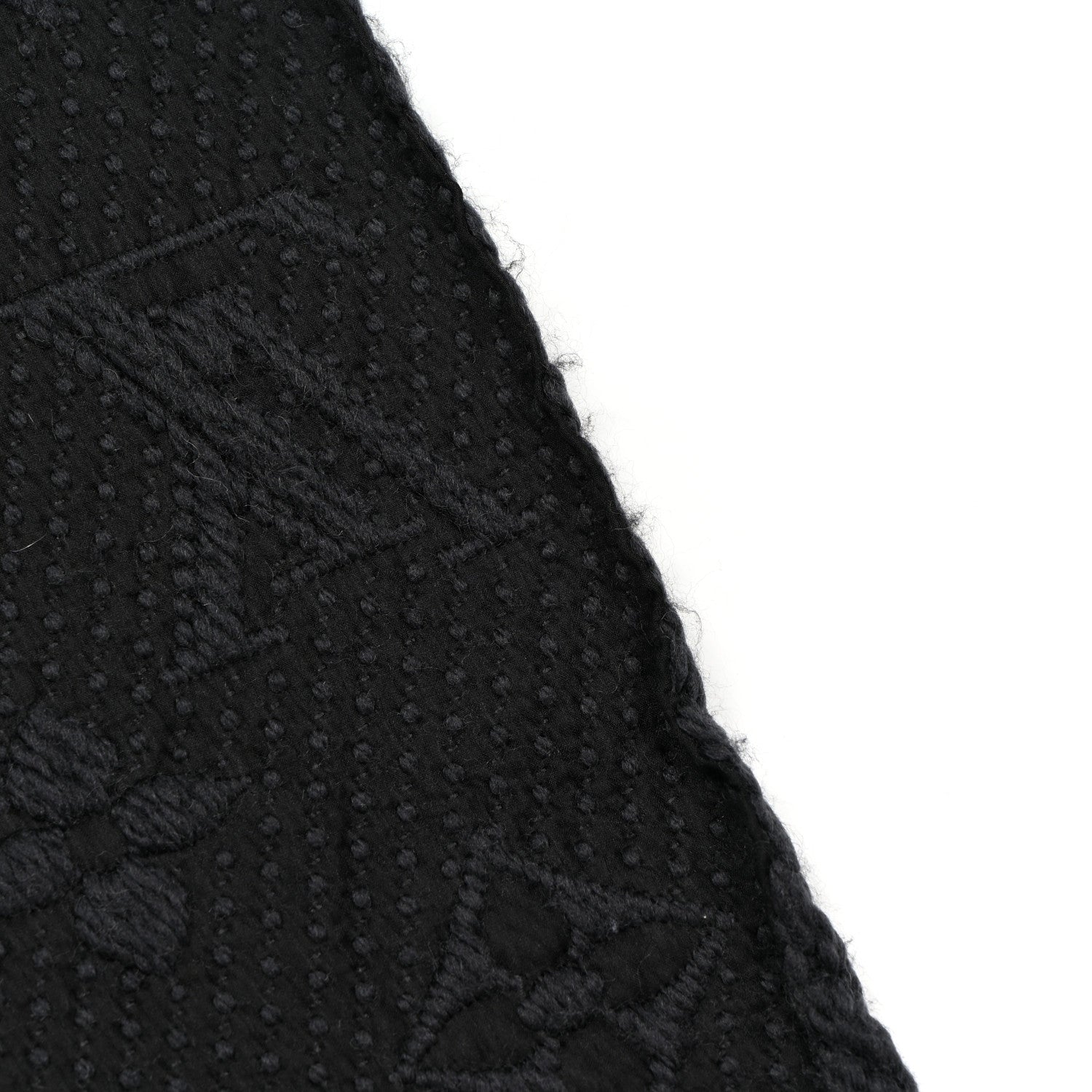 Louis Vuitton Wool Silk Logomania Scarf Charcoal 4 of 5