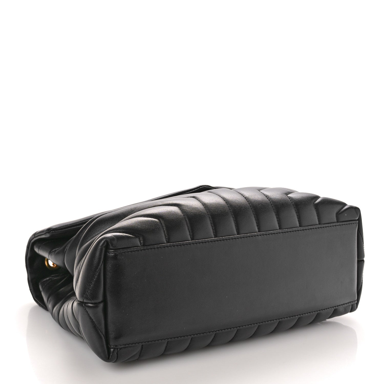 Saint Laurent SAINT LAURENT Calfskin Y Quilted Monogram Medium Loulou Chain Satchel Black 4 of 13