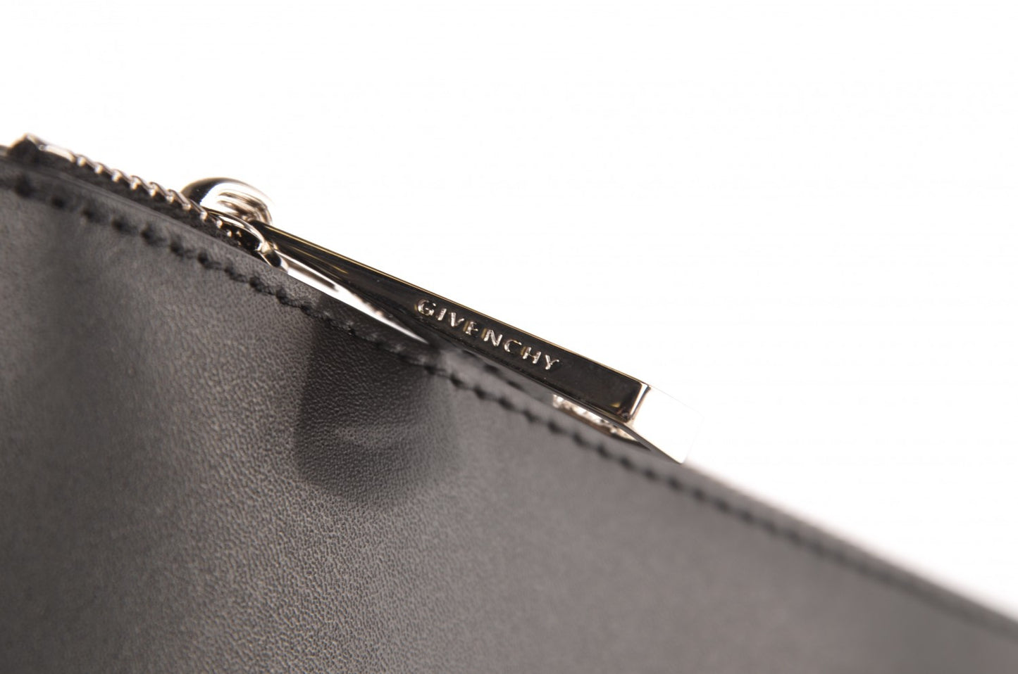 Smooth Calfskin Star Small Zip Pouch Black