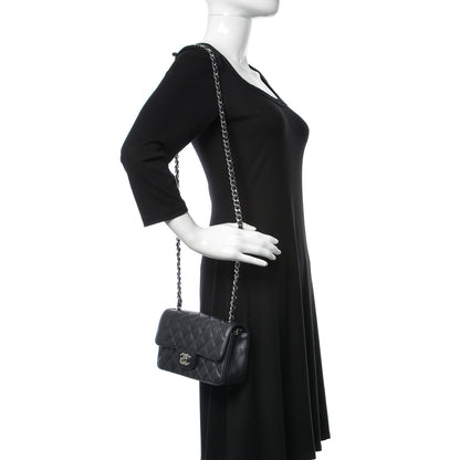 Chanel Iridescent Calfskin Quilted Mini Rectangular Flap Charcoal 2 of 11
